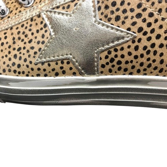 Vintage Havana alive Leopard Star Sneakers Gold Metallic Accent size 11 - Picture 6 of 14